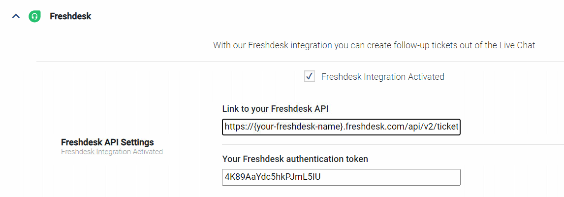 Freshdesk credentials